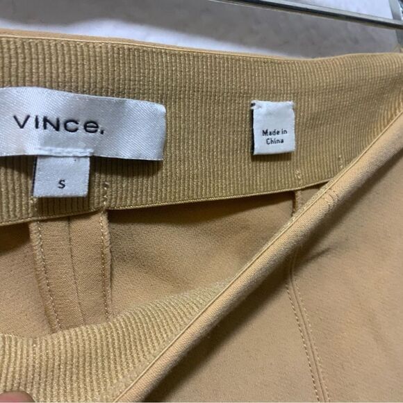 Vince Italian Cotton-Blend Stitch-Front Seam Legging Color: tan S/P - Picture 7 of 11